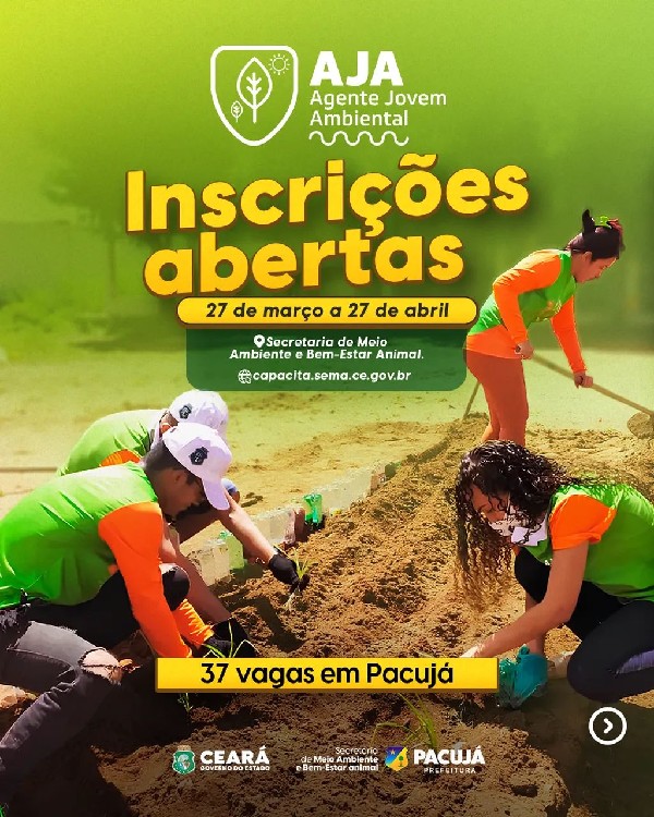 As inscrições para o programa Agente Jovem Ambiental estão abertas!